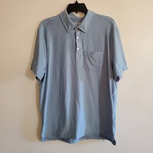 Rhone WFH Polo In Light Grey Blue Collared Golf Tee Size Large